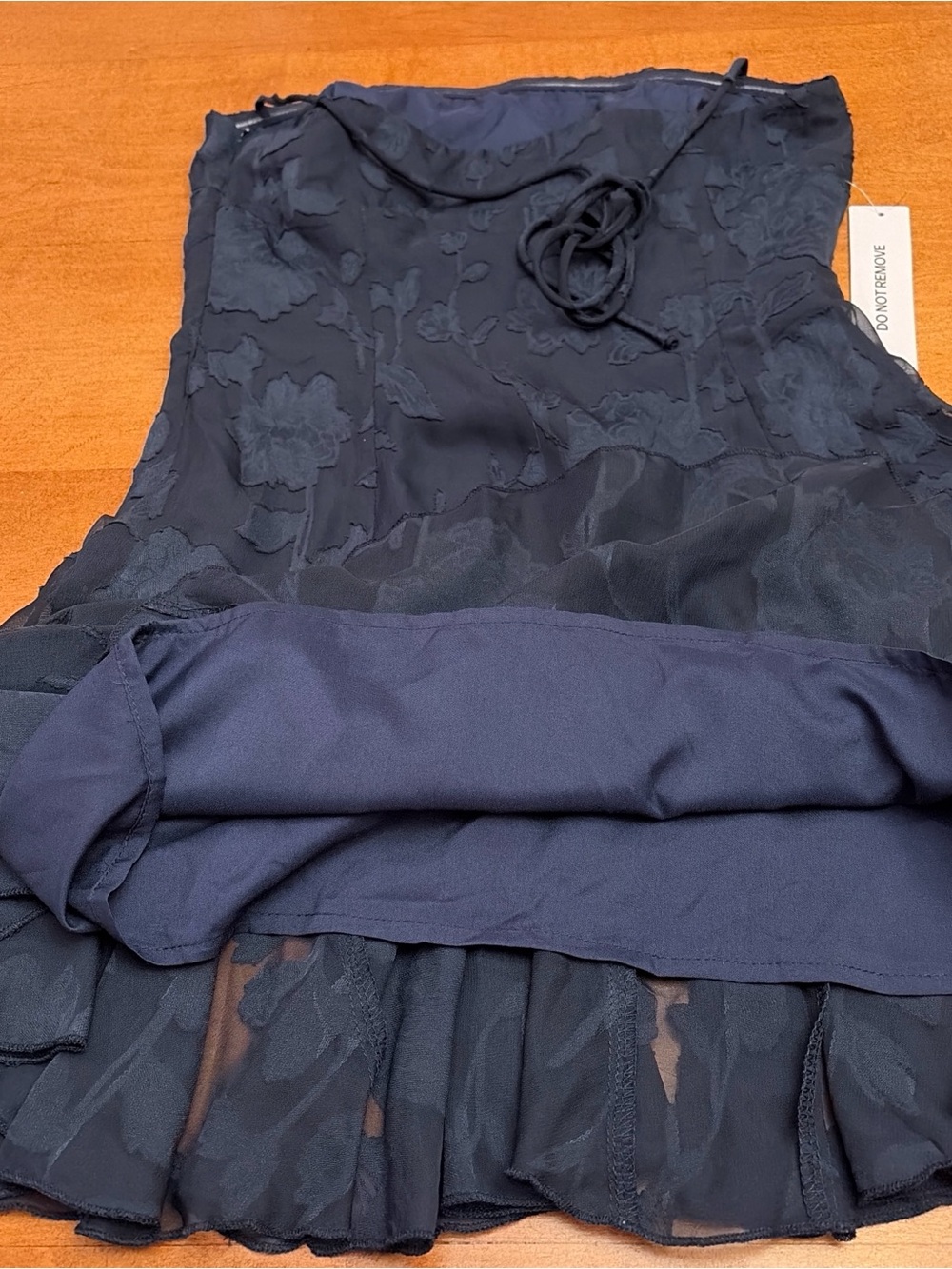 Princess Polly Delamere Navy Burn Out Floral Lace Mini halter dress - Picture 14 of 14